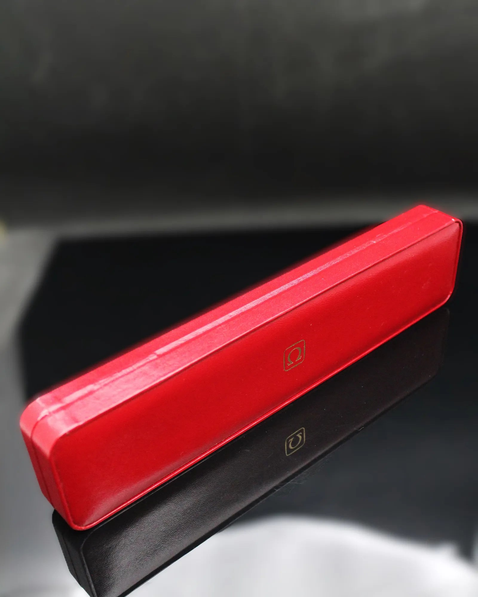 Vintage Omega Red Ultra-Long Slim watch Box - (1970s-1980s)