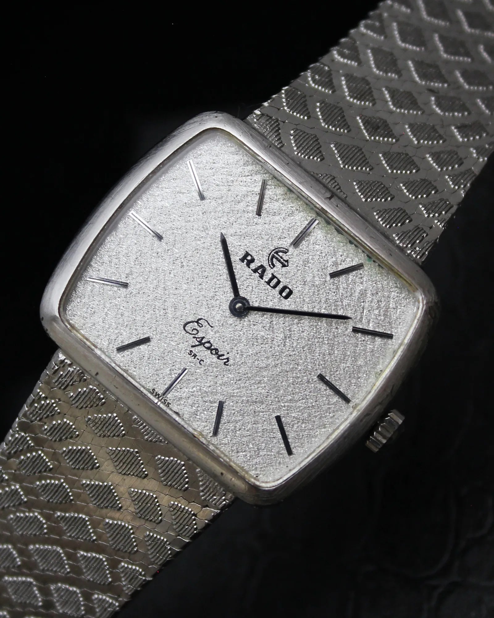 Rado Espoir 'Silver' Rectangular - Mid-size - Unisex/Ladies - Ref. N0261987 - (1970s)