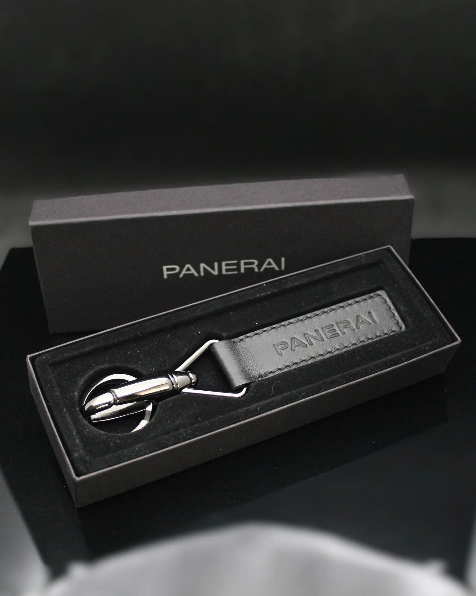 Officine Panerai Leather Strap Key Ring - Keychain with Box