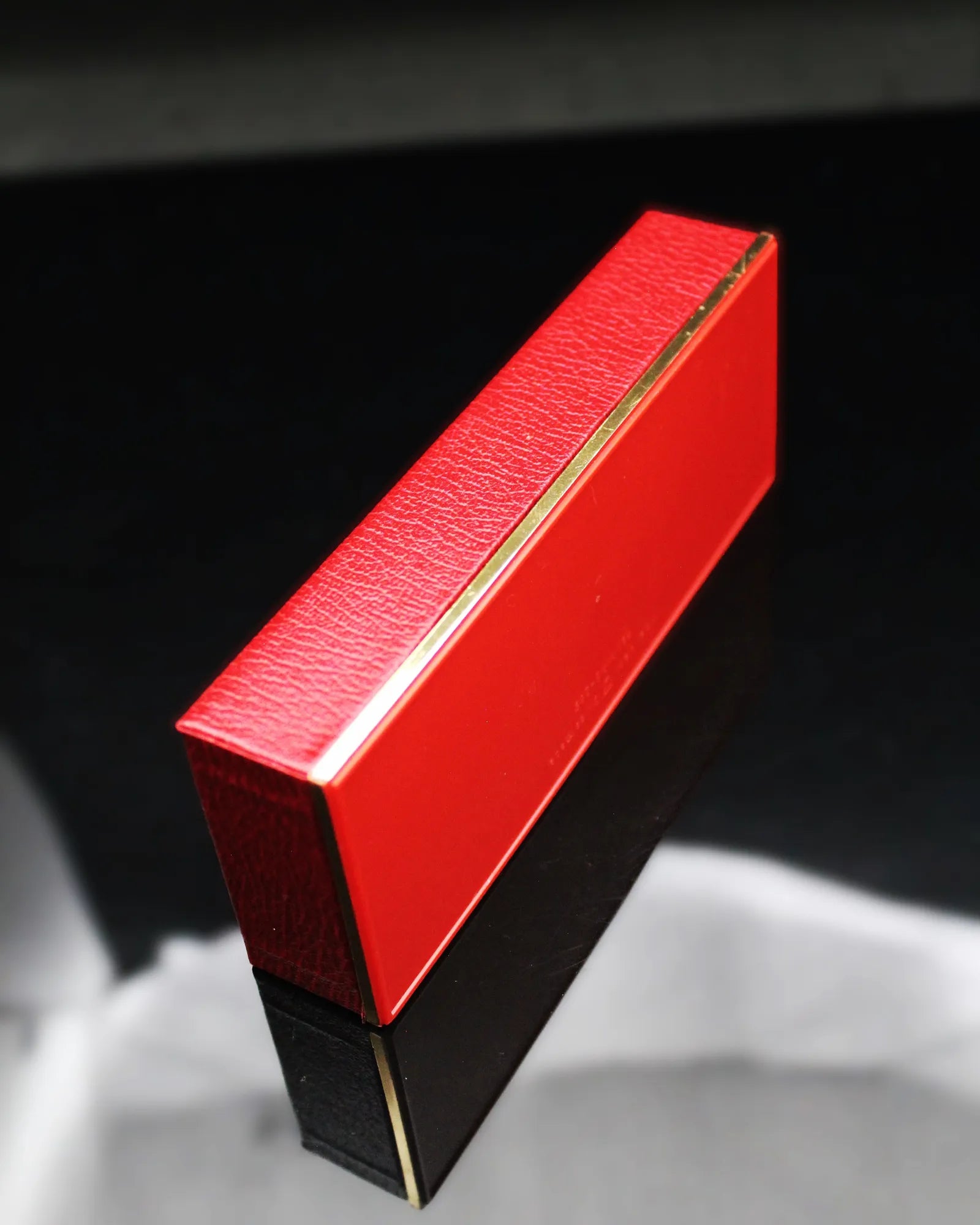 Vintage Omega Red Slim Textured Dress Watch Box - Ref.MR6-286 - (ca. 1960s - 1970s)