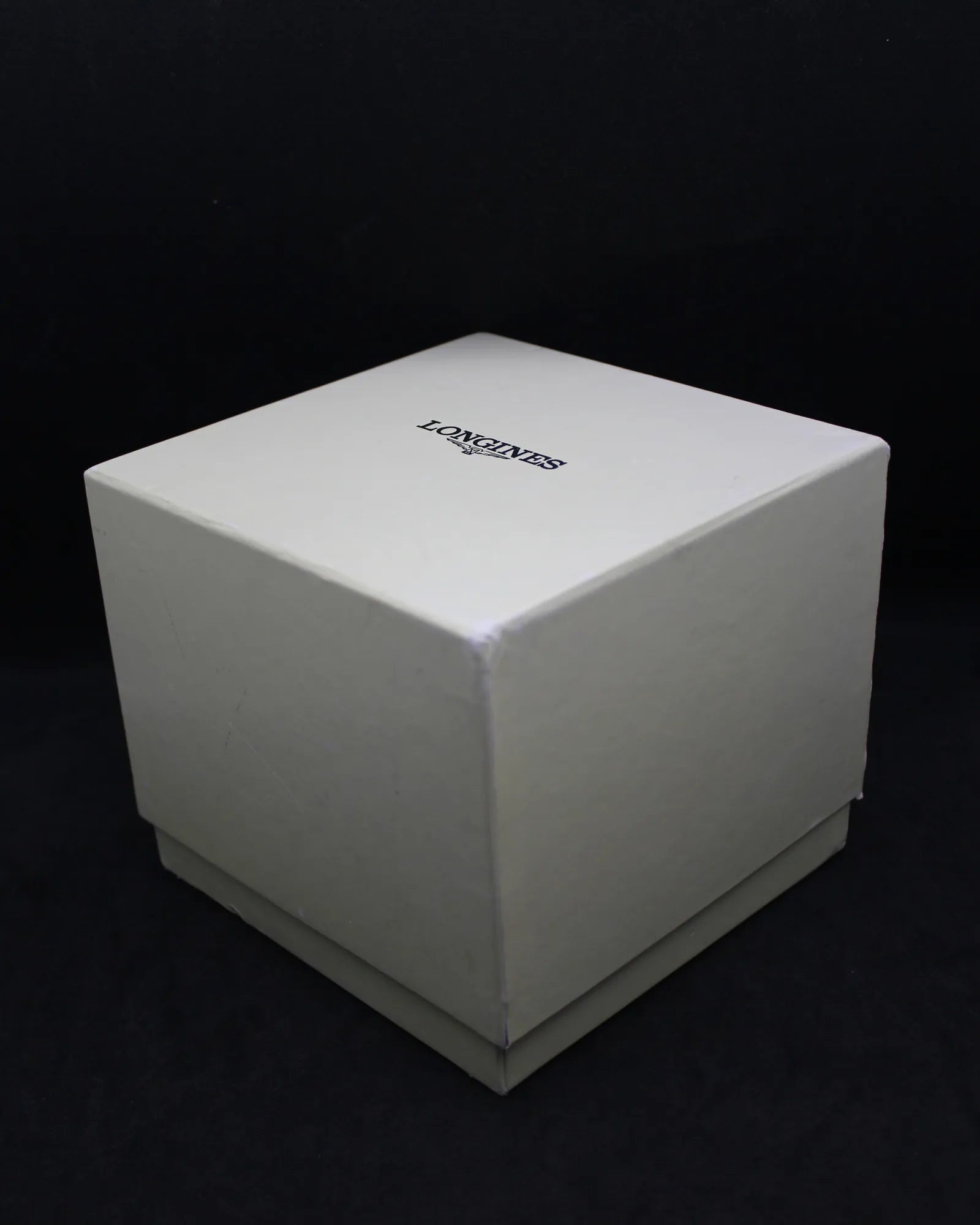 Modern Longines Deep Blue Cube Watch Box Set with Cream Outer Display Case (ca. 2010s–2020s)
