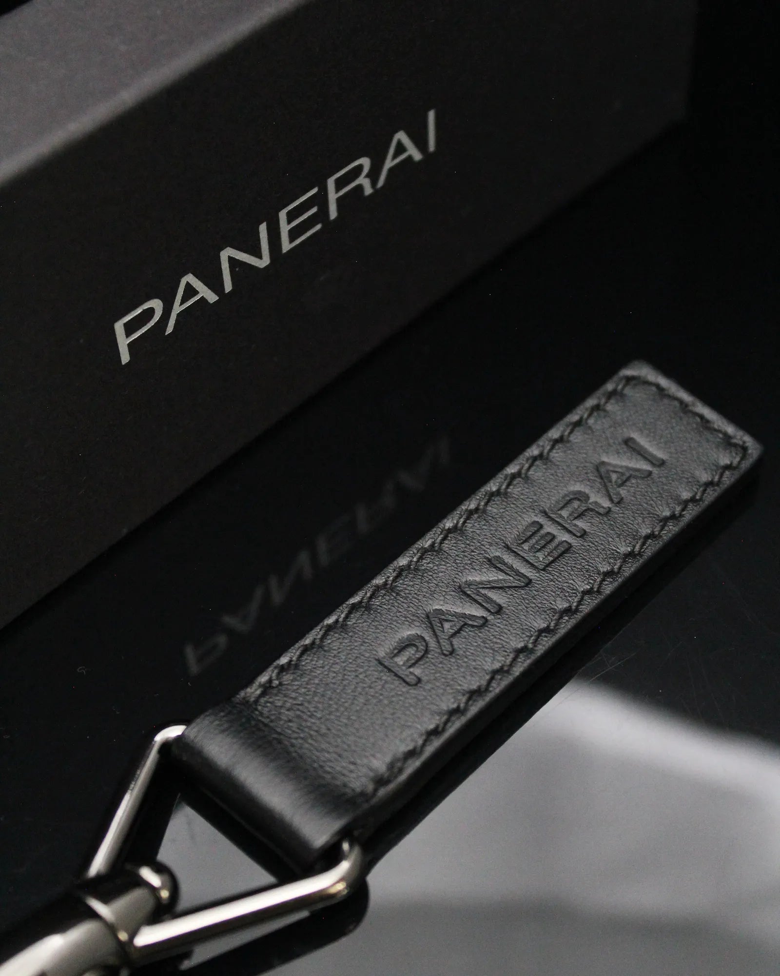 Officine Panerai Leather Strap Key Ring - Keychain with Box