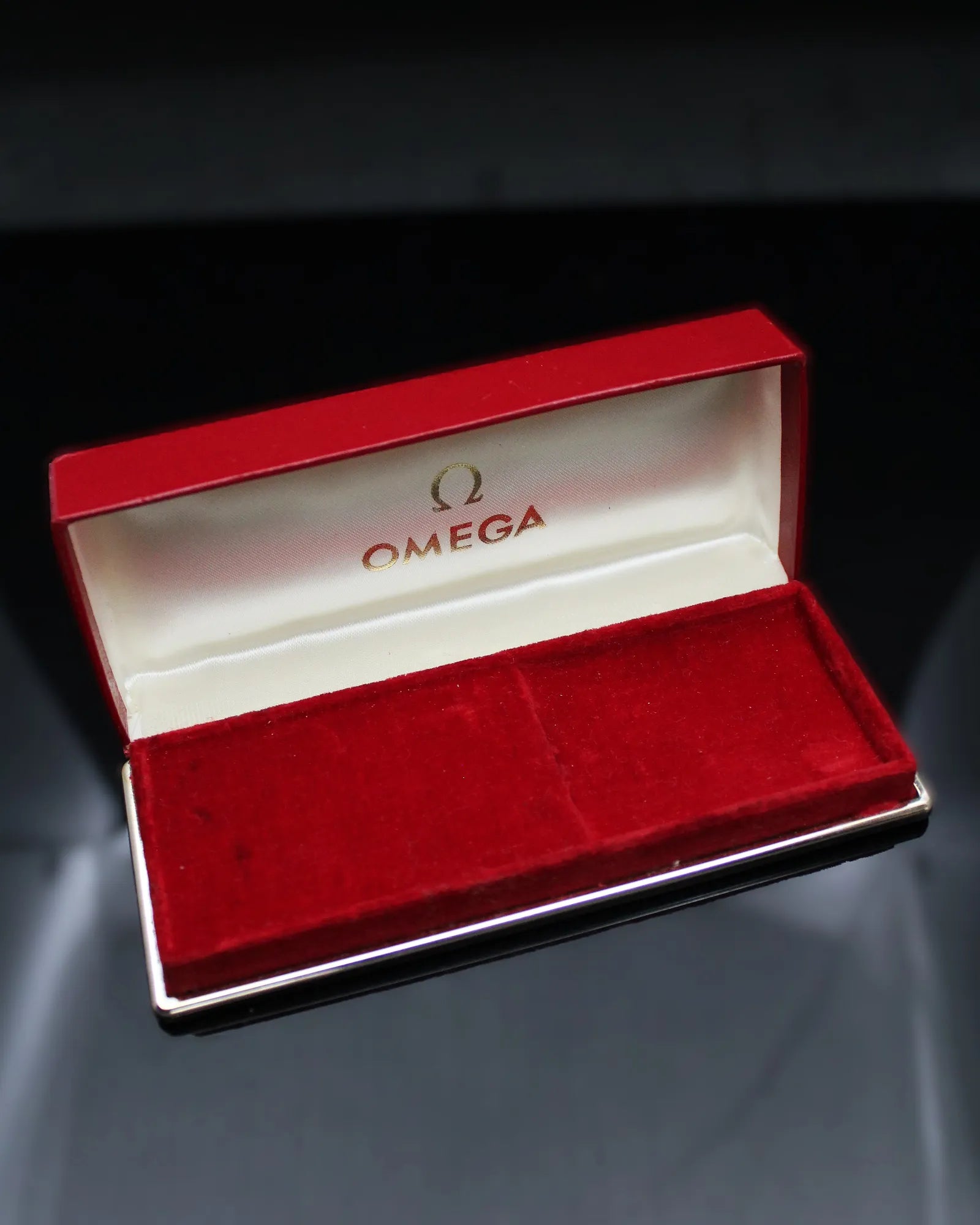 Vintage Omega Red Slim Cardboard Watch Box – (ca. 1960s)