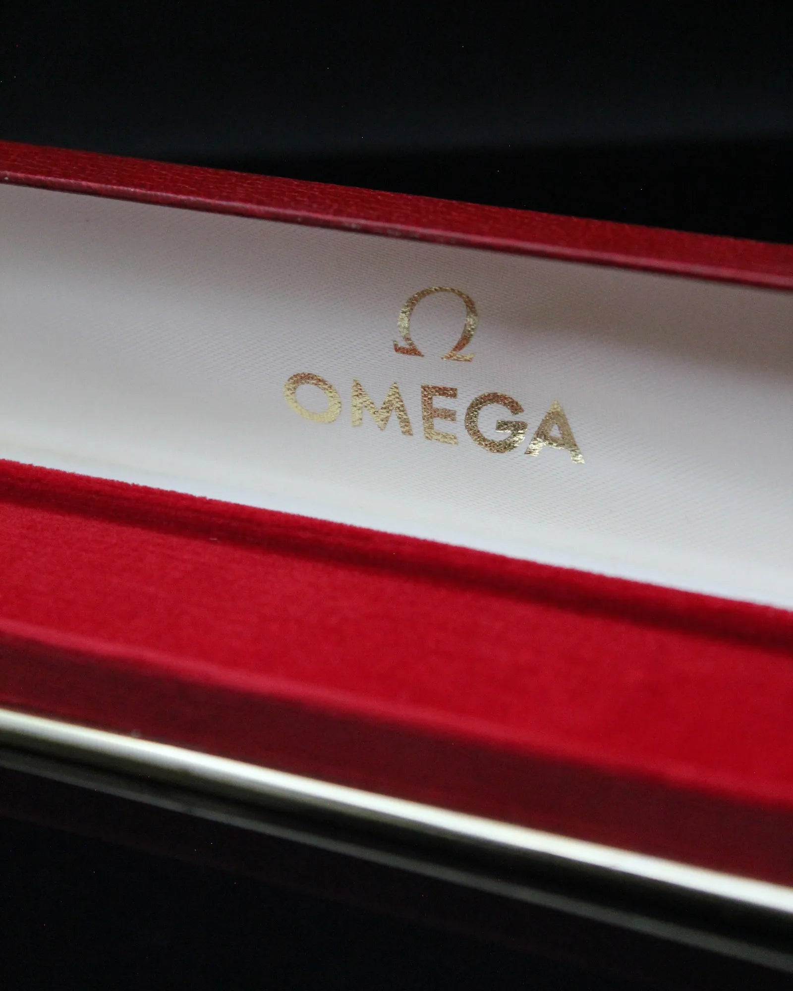 Vintage Omega Red Slim Lady's Cardboard Watch Box – (ca. 1960s)