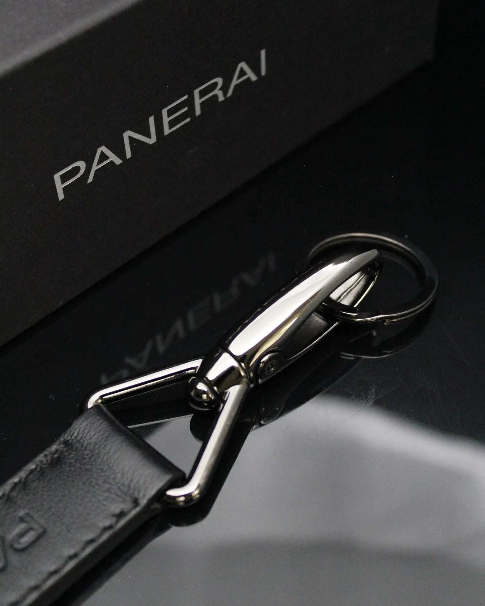 Officine Panerai Leather Strap Key Ring - Keychain with Box