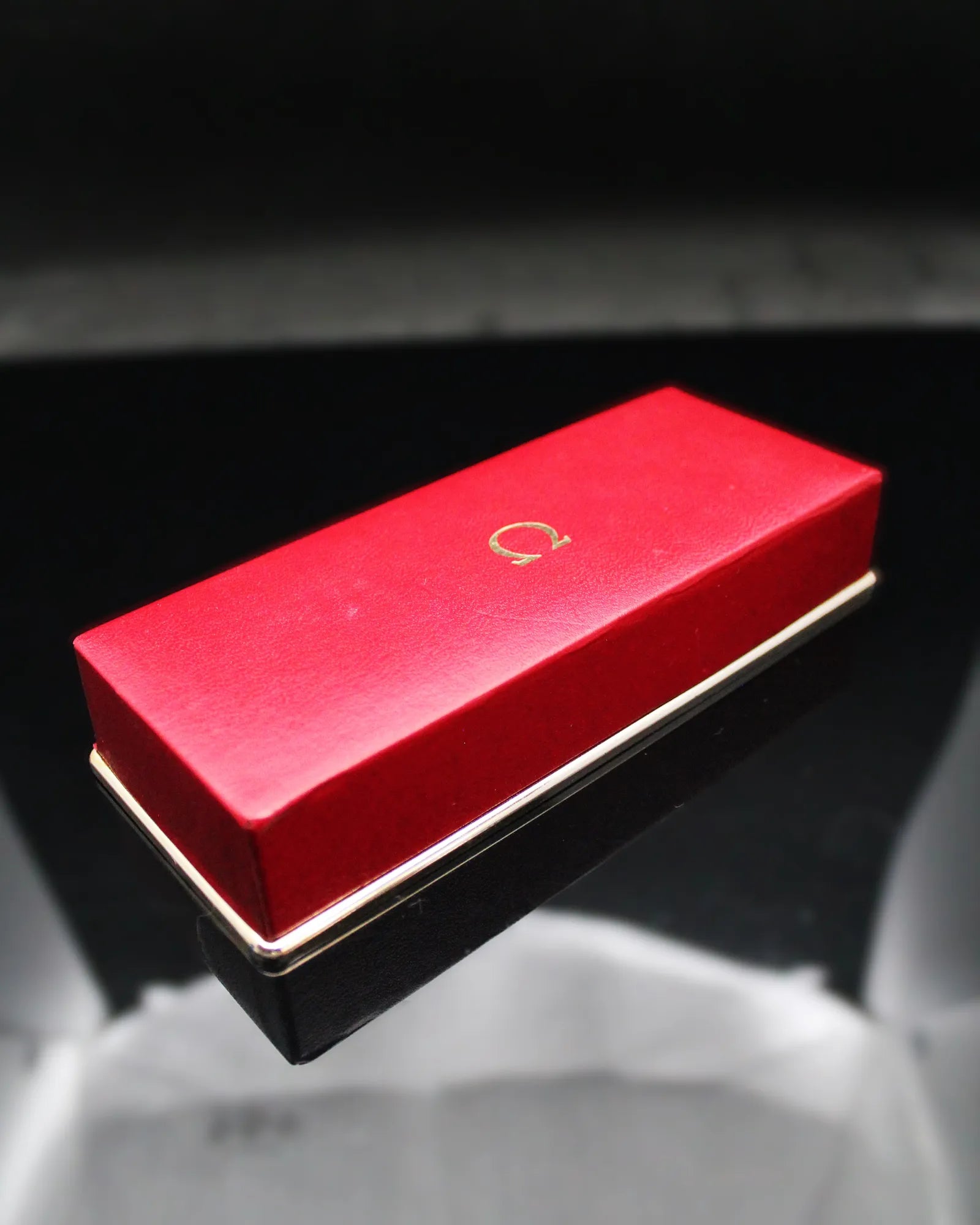 Vintage Omega Red Slim Cardboard Watch Box – (ca. 1960s)