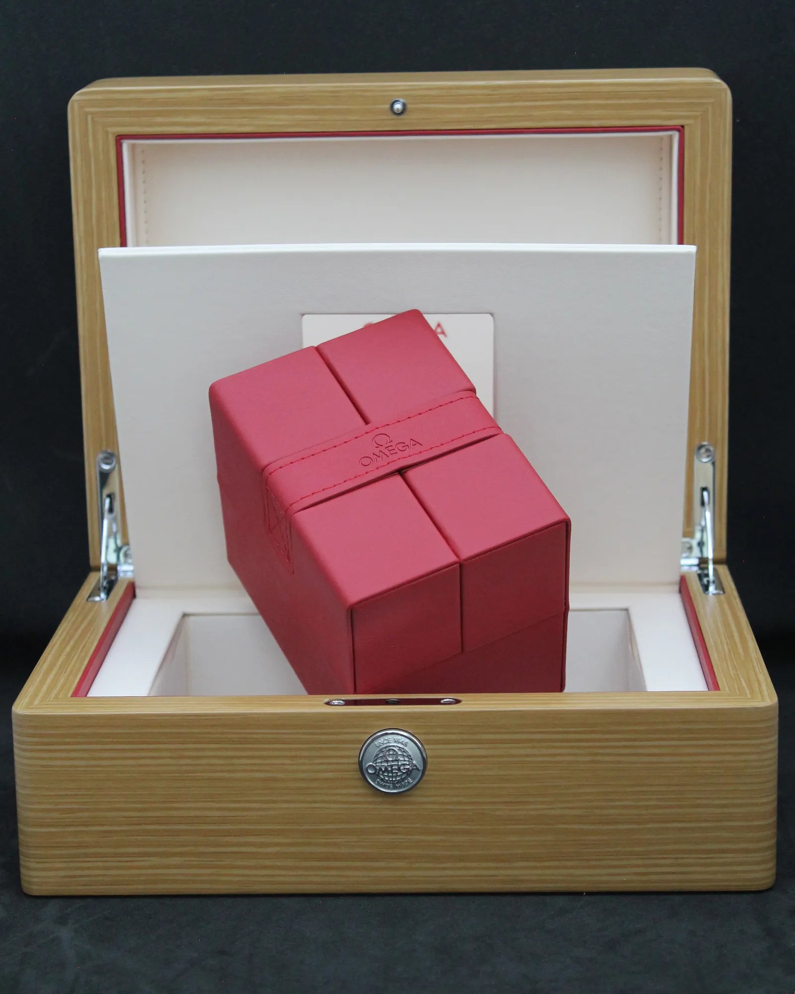 Genuine Omega Luxury Large Wooden Presentation Box & Travel Case - Ref.94109844