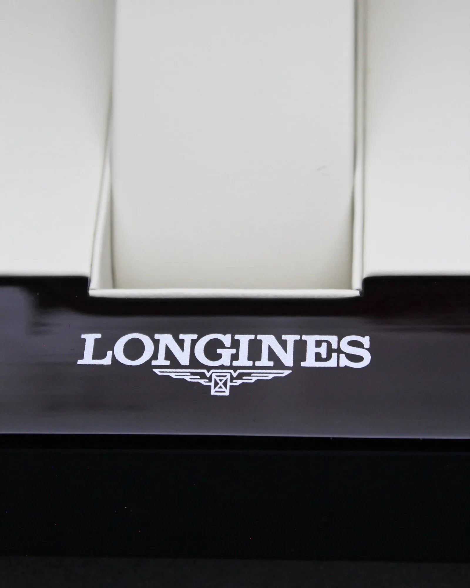Modern Longines Deep Blue Cube Watch Box Set with Cream Outer Display Case (ca. 2010s–2020s)