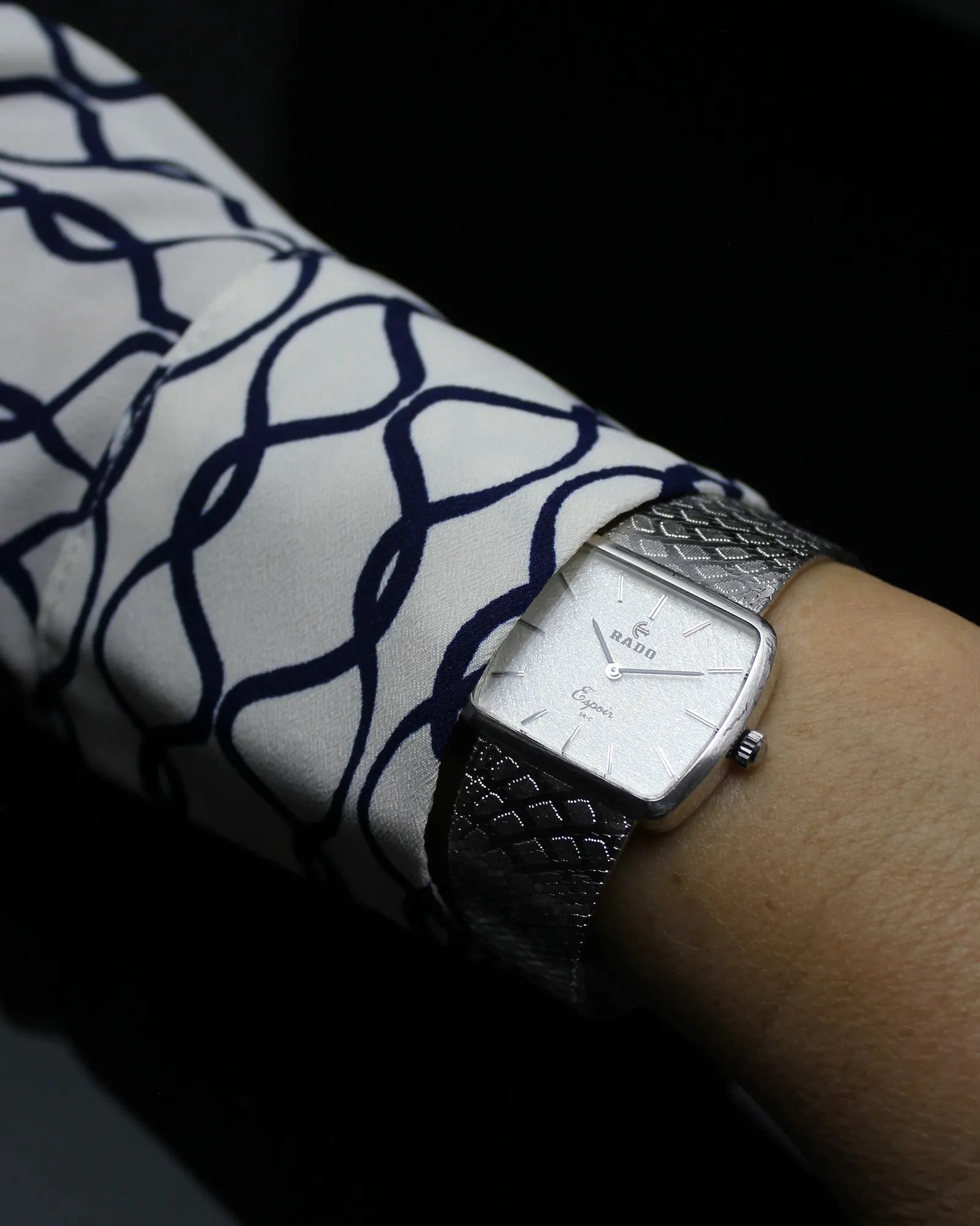 Rado Espoir 'Silver' Rectangular - Mid-size - Unisex/Ladies - Ref. N0261987 - (1970s)