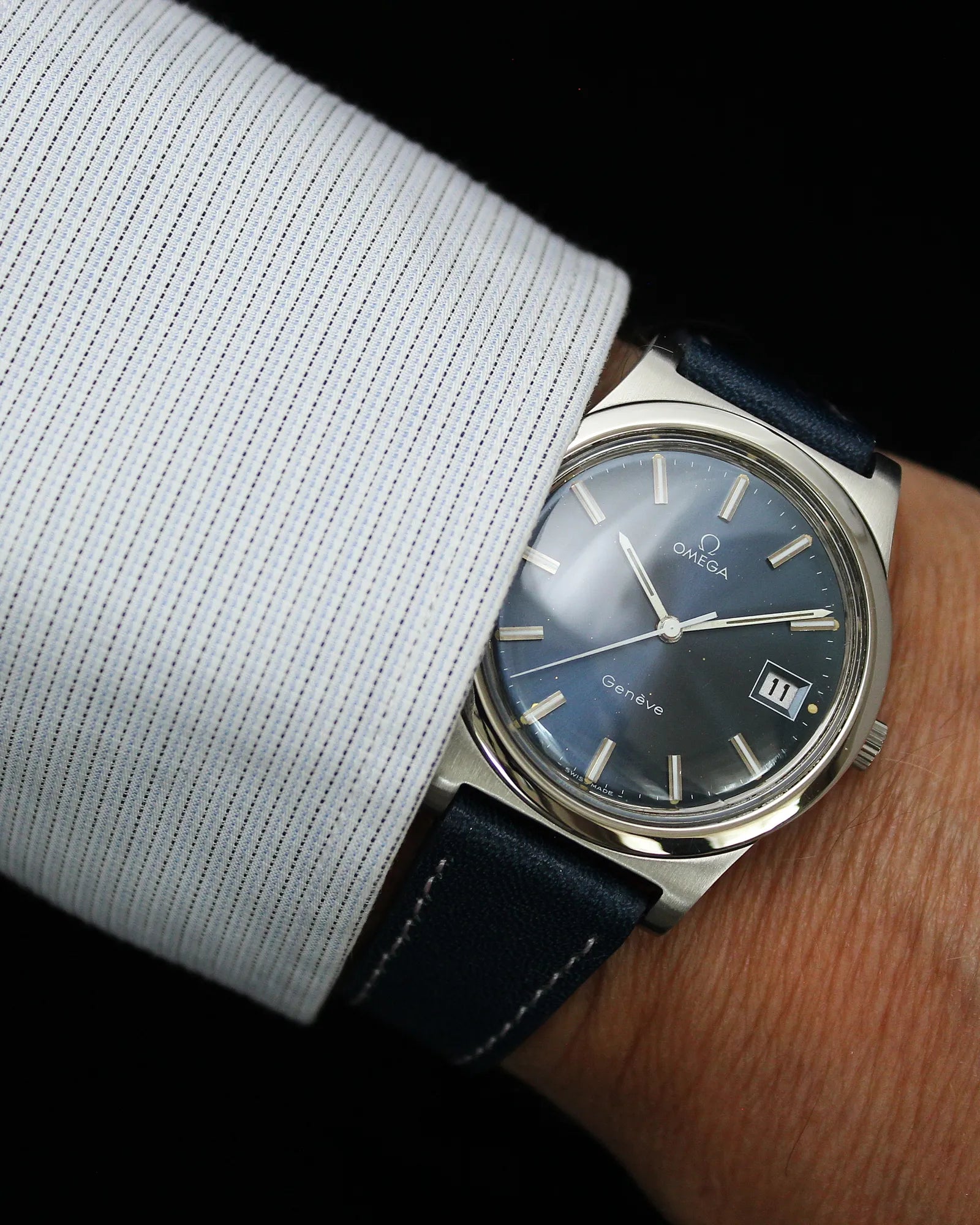 Omega Geneve Date 'Deep Blue' - Ref. 136.0102 - Cal.1030 - (1972)
